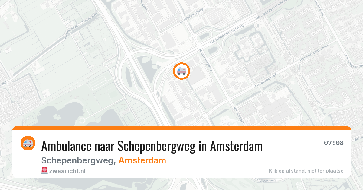 Ambulance naar Schepenbergweg in Amsterdam — 30 jul 2026