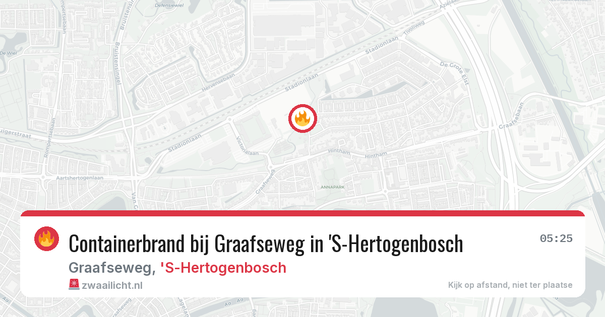 Containerbrand bij Graafseweg in 'S-Hertogenbosch — 30 jul 2026