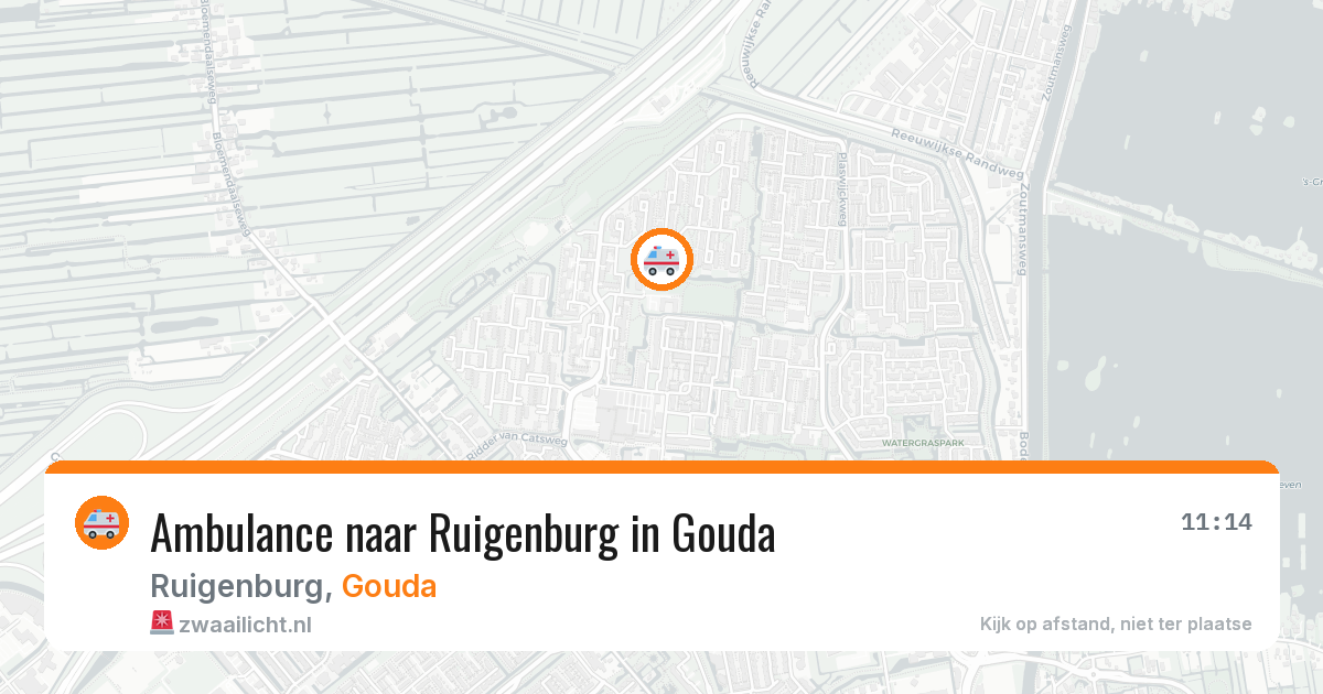 Ambulance naar Ruigenburg in Gouda — 25 mrt 2026