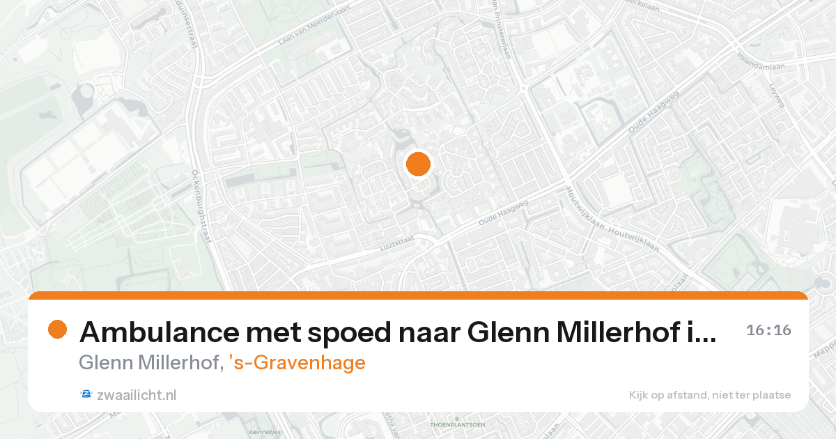 Ambulance met spoed naar Glenn Millerhof in 's-Gravenhage — 18 aug 2026