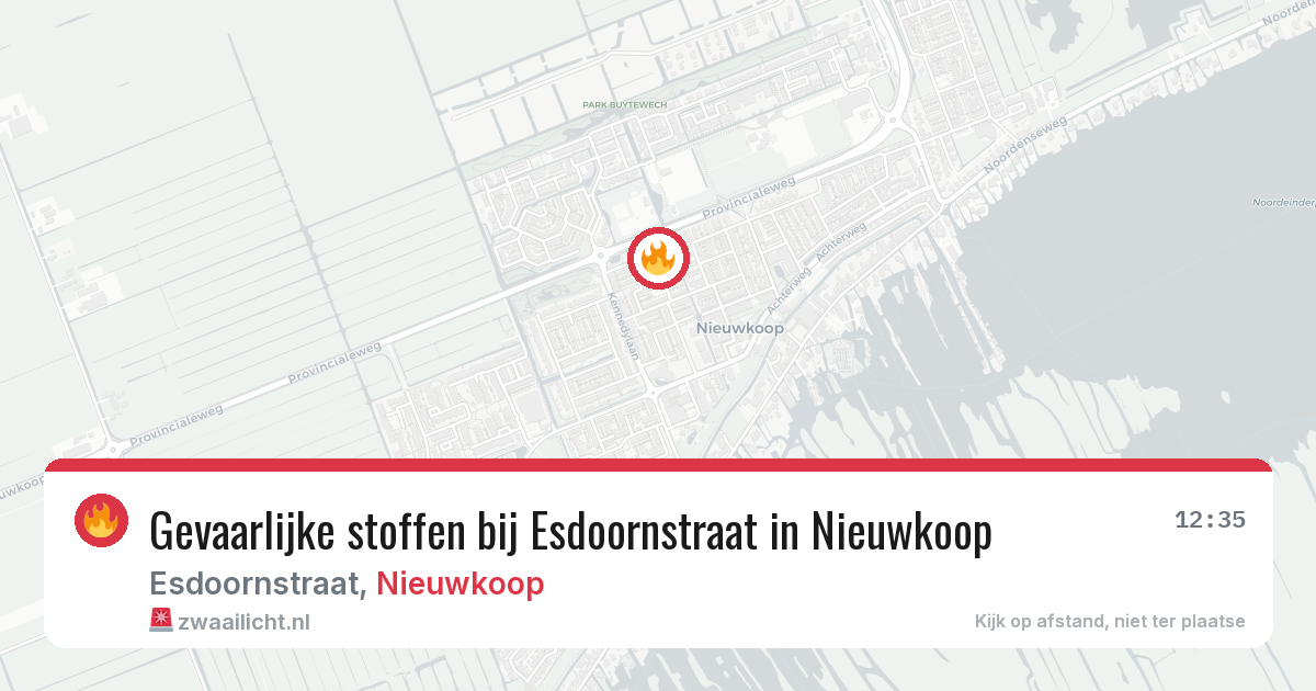 Gevaarlijke stoffen bij Esdoornstraat in Nieuwkoop — 26 jun 2026