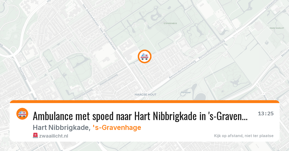 Ambulance met spoed naar Hart Nibbrigkade in 's-Gravenhage — 26 jun 2026