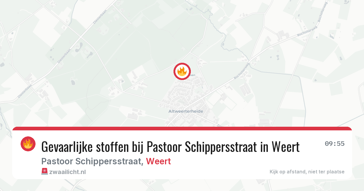 Gevaarlijke stoffen bij Pastoor Schippersstraat in Weert — 4 jun 2026