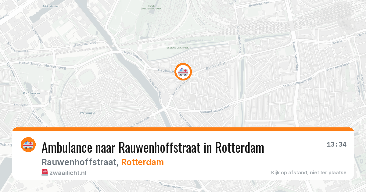 Ambulance naar Rauwenhoffstraat in Rotterdam — 5 jun 2026