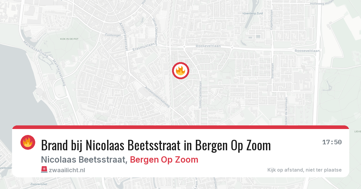 Brand bij Nicolaas Beetsstraat in Bergen Op Zoom — 9 jun 2026