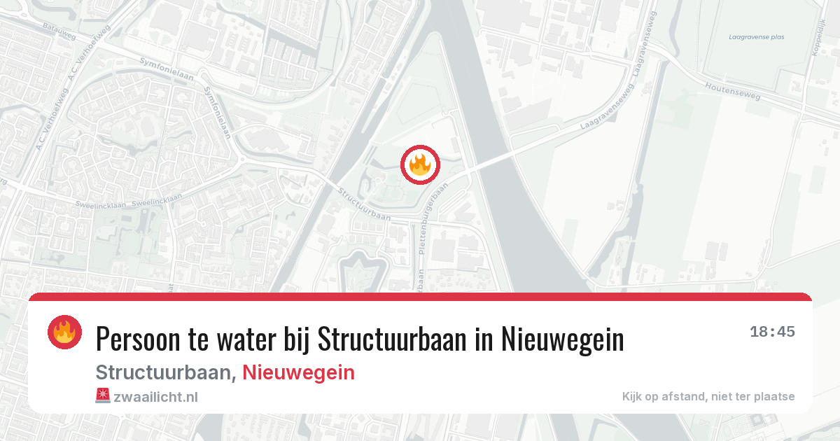 Persoon te water bij Structuurbaan in Nieuwegein — 13 jul 2026