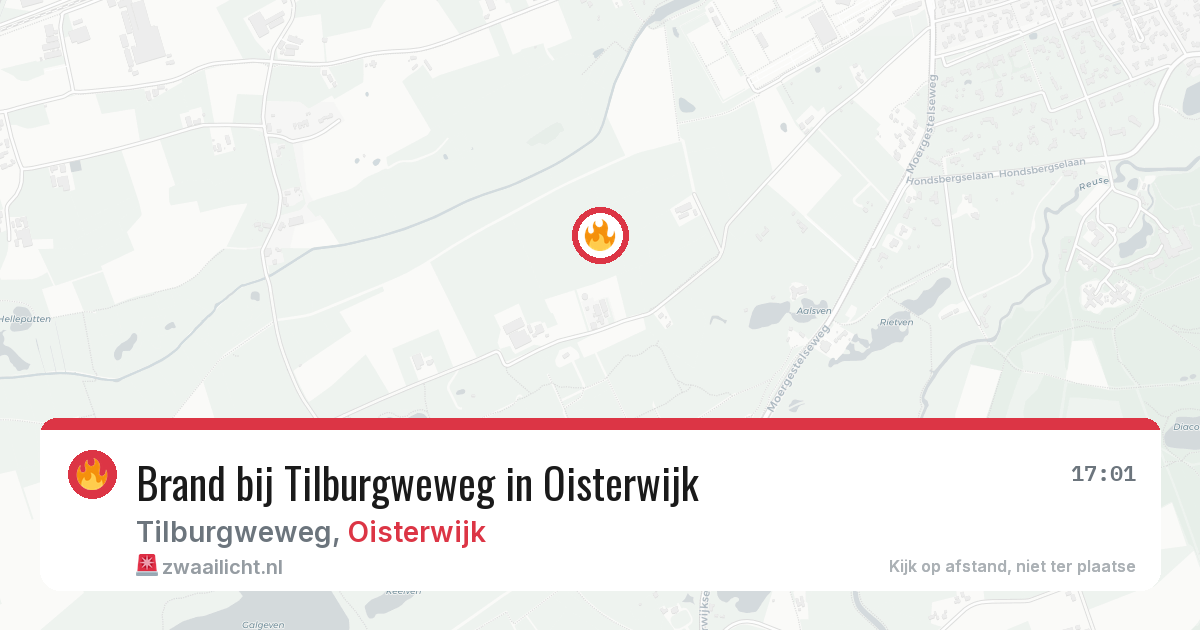 Brand bij Tilburgweweg in Oisterwijk — 3 jul 2026