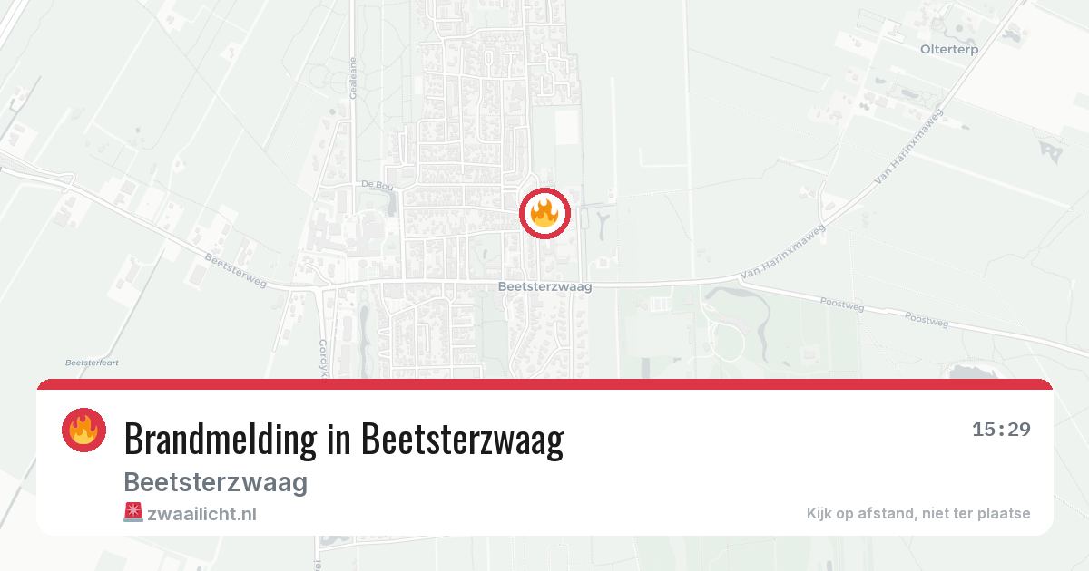 Brandmelding in Beetsterzwaag — 28 mei 2026