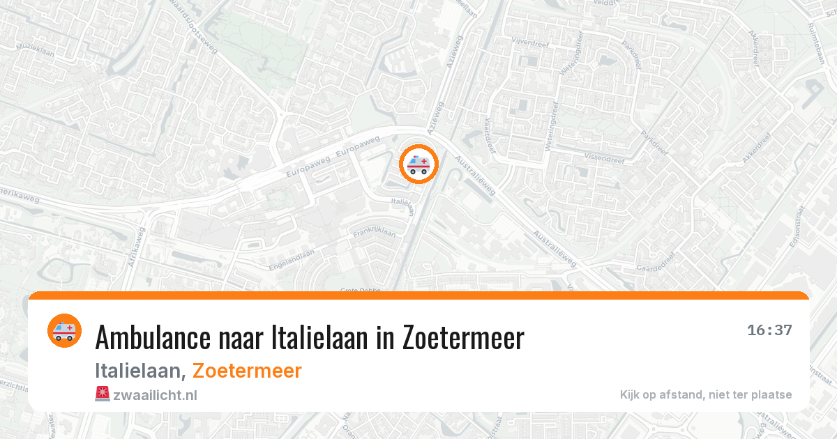 Ambulance naar Italielaan in Zoetermeer — 14 jun 2026