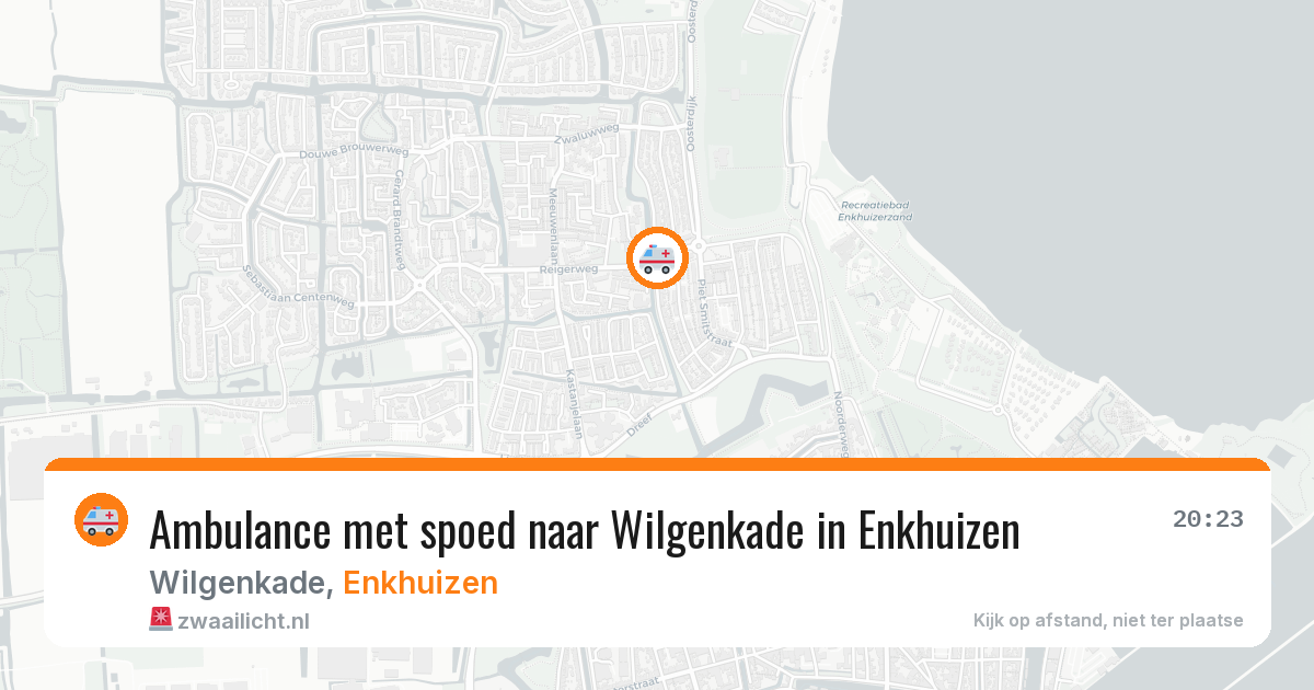 Ambulance met spoed naar Wilgenkade in Enkhuizen — 6 apr 2026