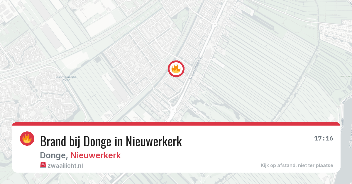 Brand bij Donge in Nieuwerkerk — 19 mei 2026