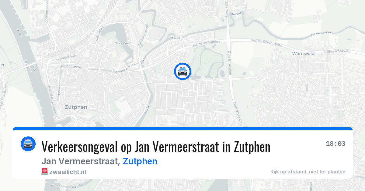 Verkeersongeval op Jan Vermeerstraat in Zutphen — 10 jun 2026