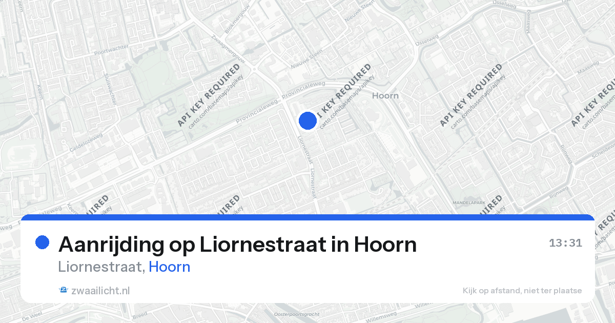 Aanrijding op Liornestraat in Hoorn — 26 aug 2026