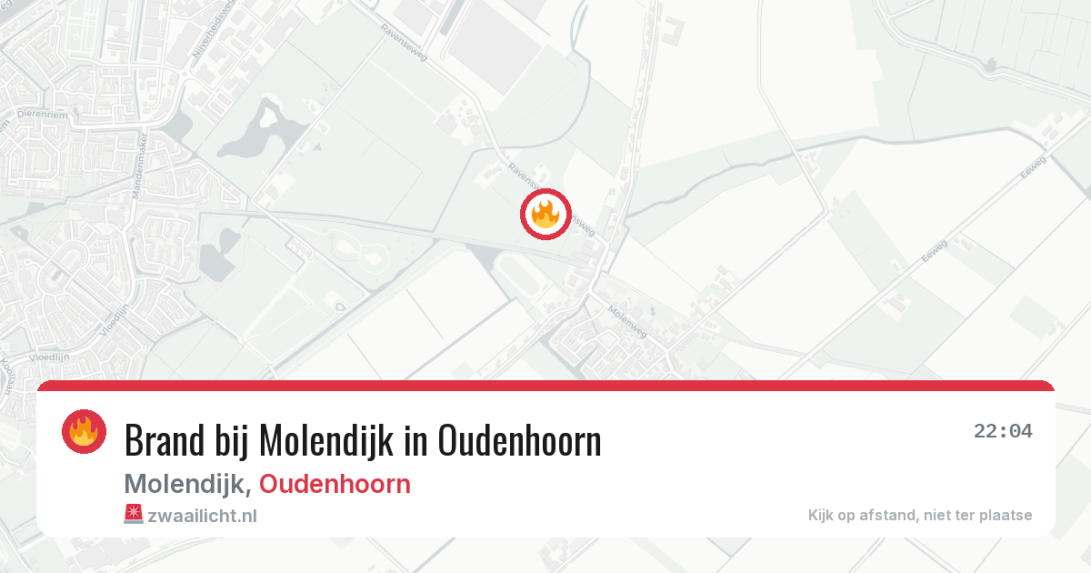 Brand bij Molendijk in Oudenhoorn — 9 jul 2026