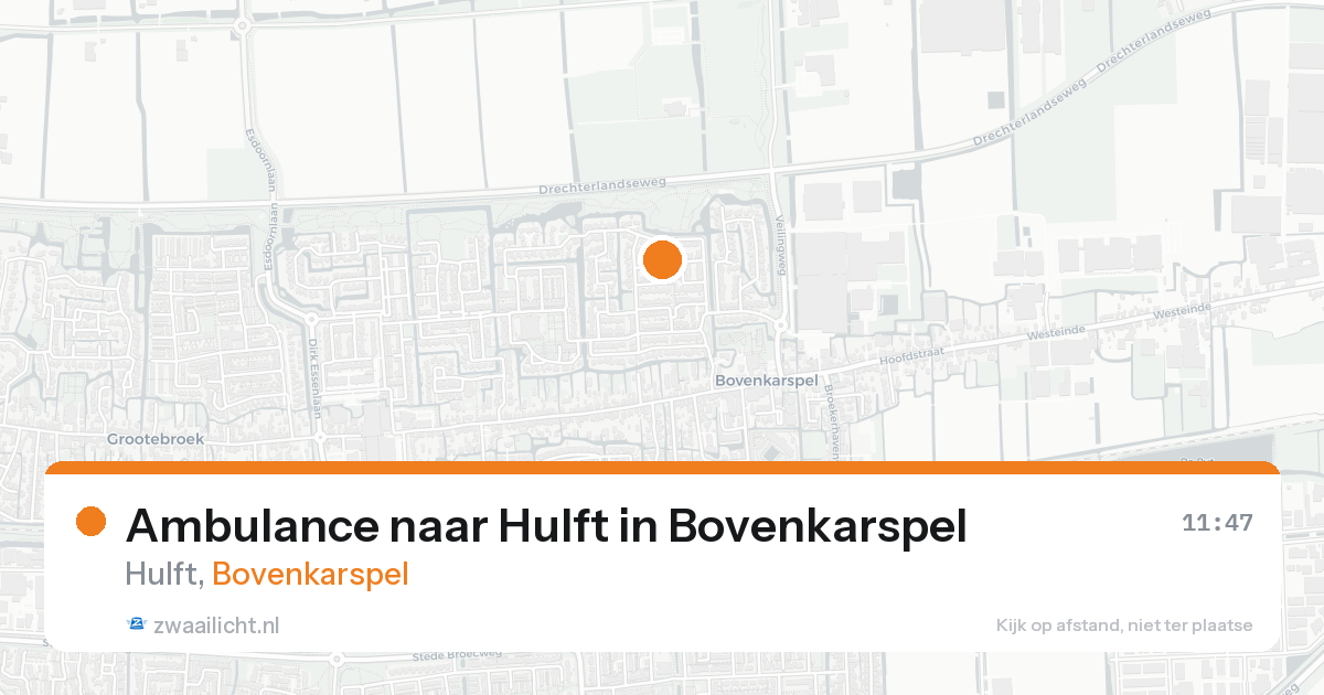 Ambulance naar Hulft in Bovenkarspel — 24 aug 2026