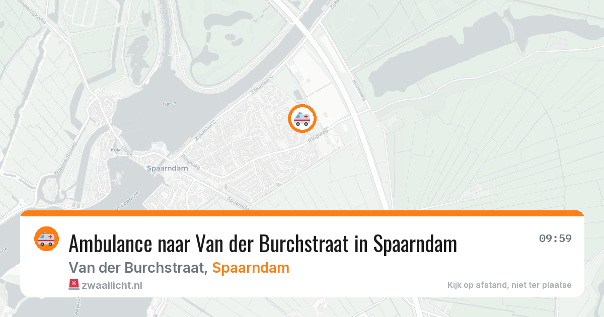 Ambulance naar Van der Burchstraat in Spaarndam — 2 jun 2026