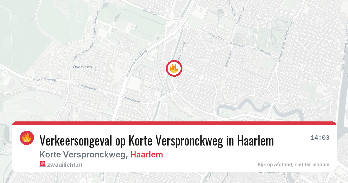 Verkeersongeval op Korte Verspronckweg in Haarlem — 7 mrt 2026