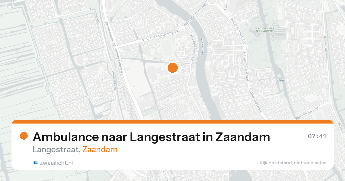 Ambulance naar Langestraat in Zaandam — 17 mei 2026