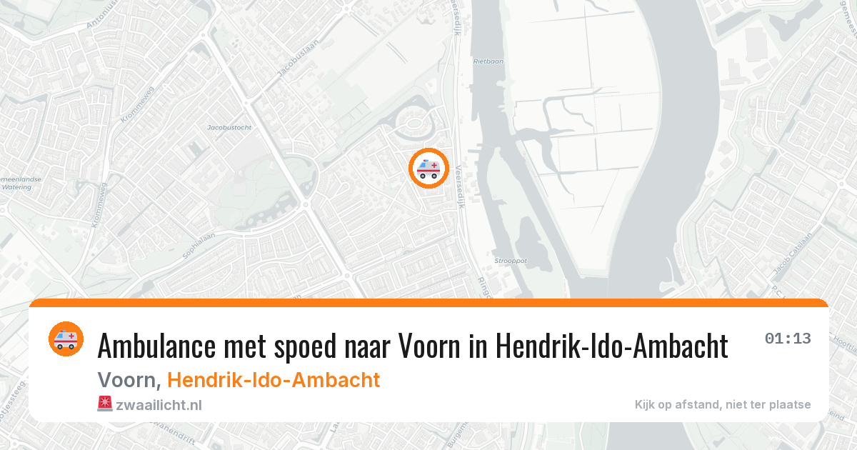 Ambulance met spoed naar Voorn in Hendrik-Ido-Ambacht — 1 jul 2026