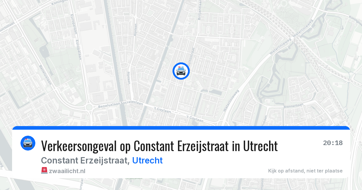 Verkeersongeval op Constant Erzeijstraat in Utrecht — 11 jul 2026