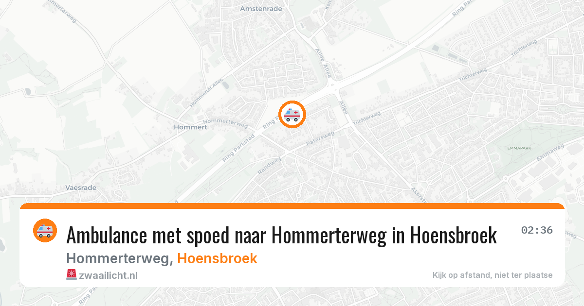 Ambulance met spoed naar Hommerterweg in Hoensbroek — 12 apr 2026