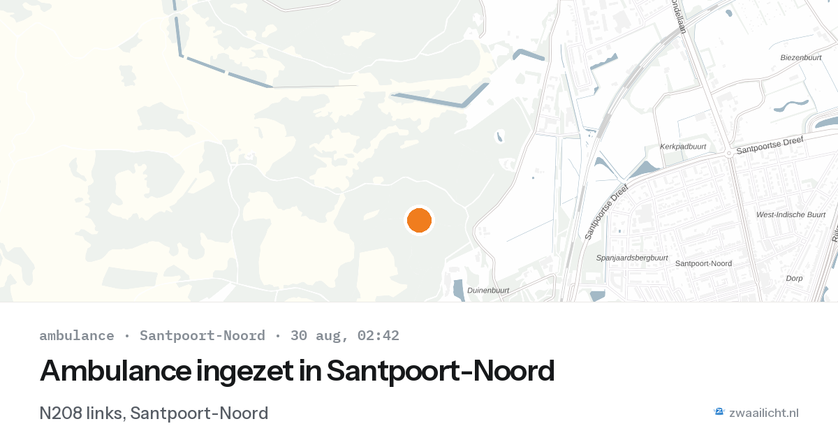 Ambulance ingezet in Santpoort-Noord — 30 aug 2026