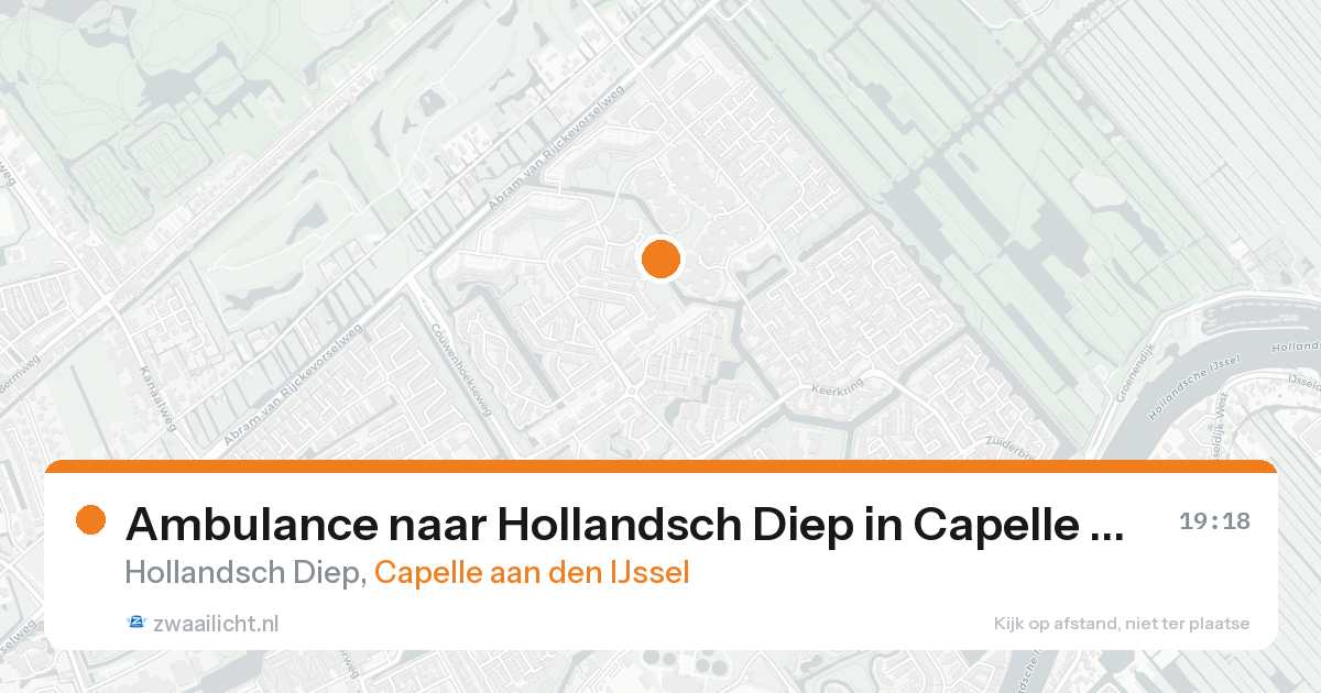 Ambulance naar Hollandsch Diep in Capelle aan den IJssel — 15 aug 2026