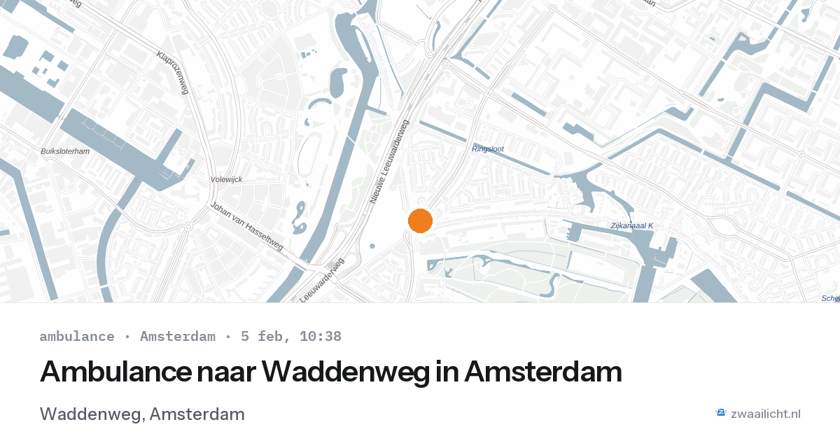 Ambulance naar Waddenweg in Amsterdam — 5 feb 2026