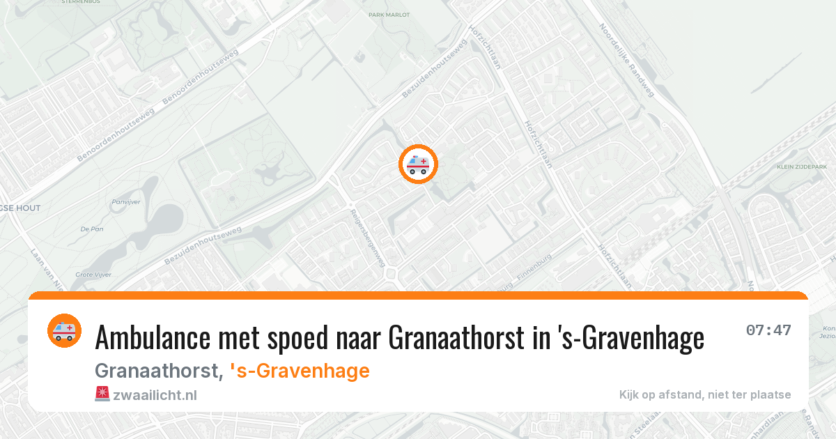 Ambulance met spoed naar Granaathorst in 's-Gravenhage — 22 mrt 2026