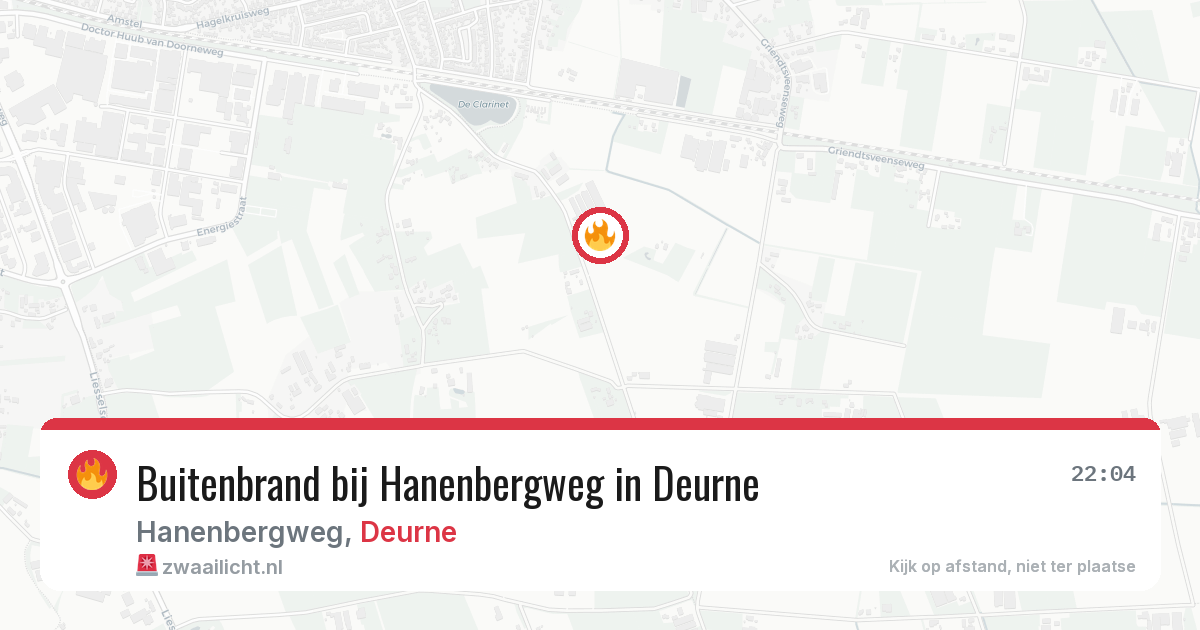Buitenbrand bij Hanenbergweg in Deurne — 14 aug 2026