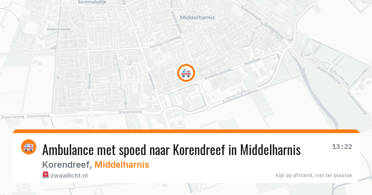 Ambulance met spoed naar Korendreef in Middelharnis — 5 jun 2026