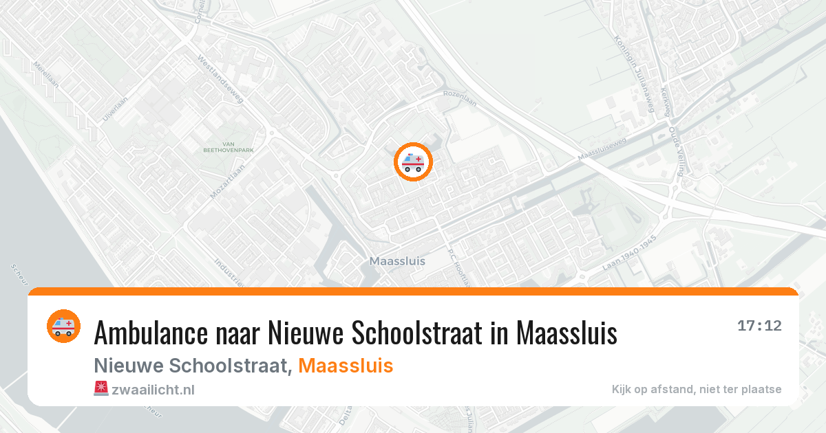 Ambulance naar Nieuwe Schoolstraat in Maassluis — 30 mrt 2026