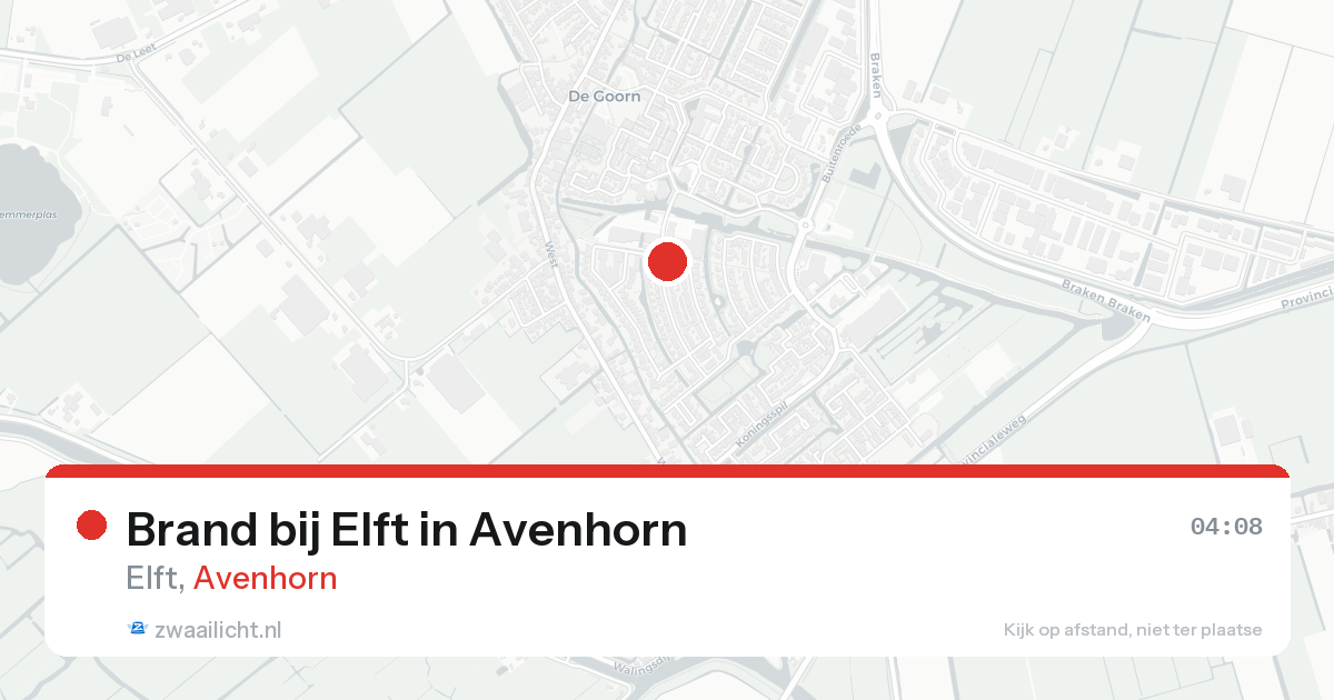 Brand bij Elft in Avenhorn — 14 aug 2026
