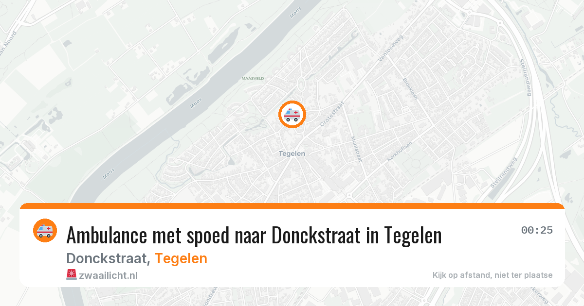 Ambulance met spoed naar Donckstraat in Tegelen — 28 jun 2026