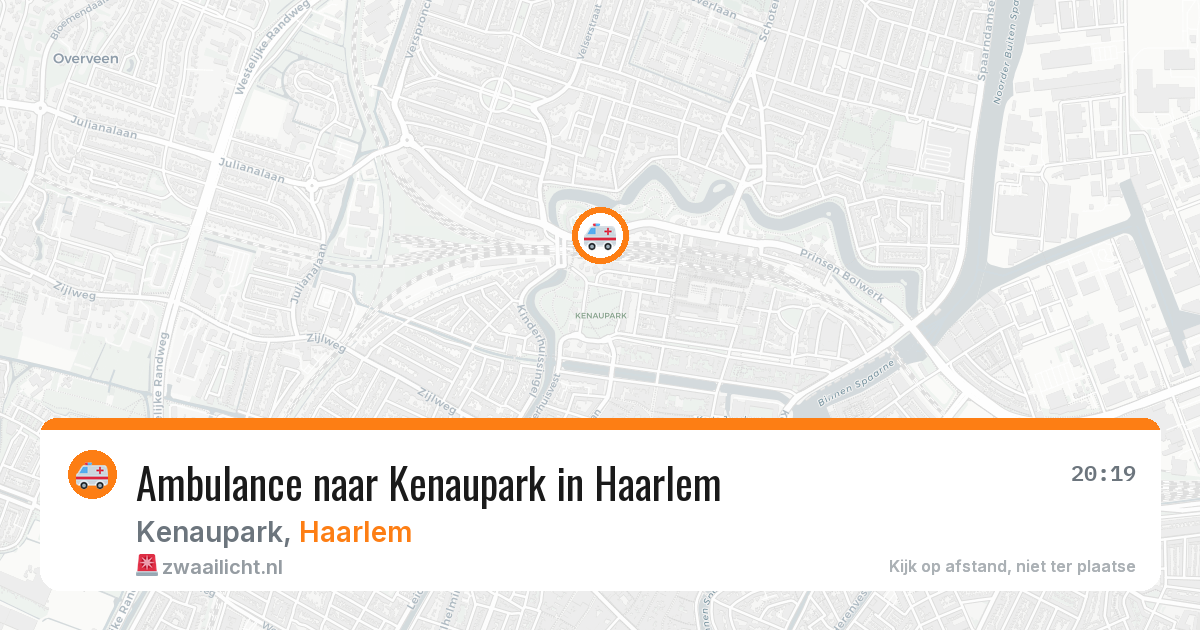 Ambulance naar Kenaupark in Haarlem — 22 jul 2026
