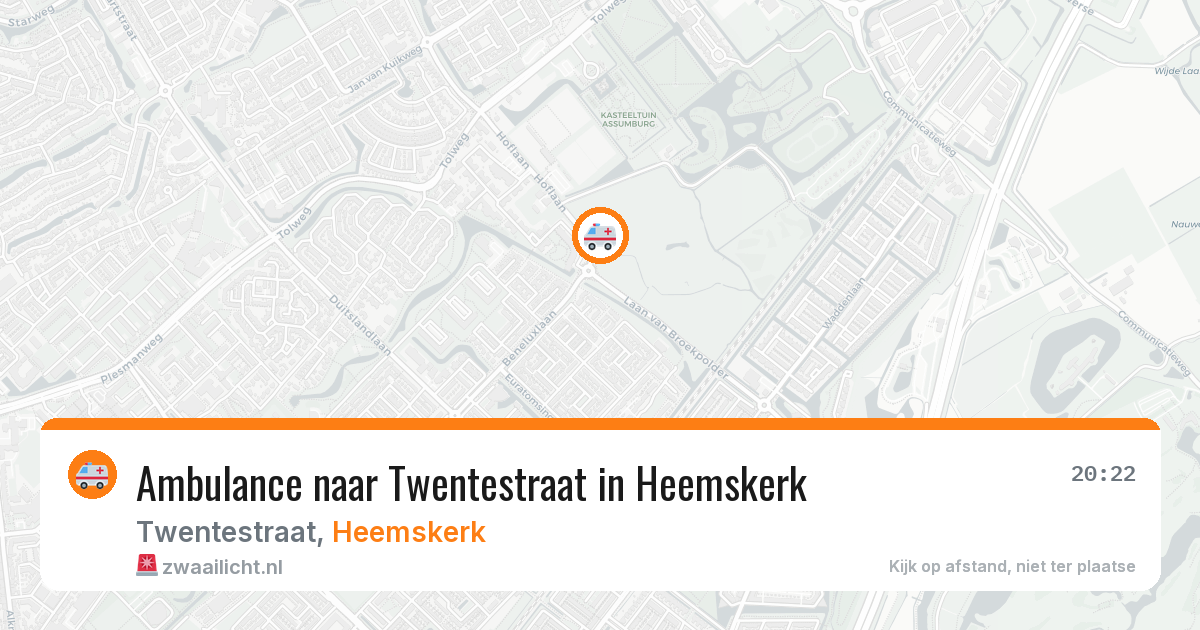 Ambulance naar Twentestraat in Heemskerk — 4 jul 2026