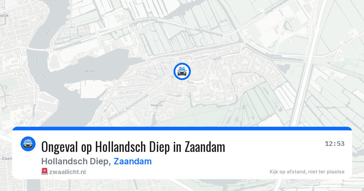 Ongeval op Hollandsch Diep in Zaandam — 2 jun 2026