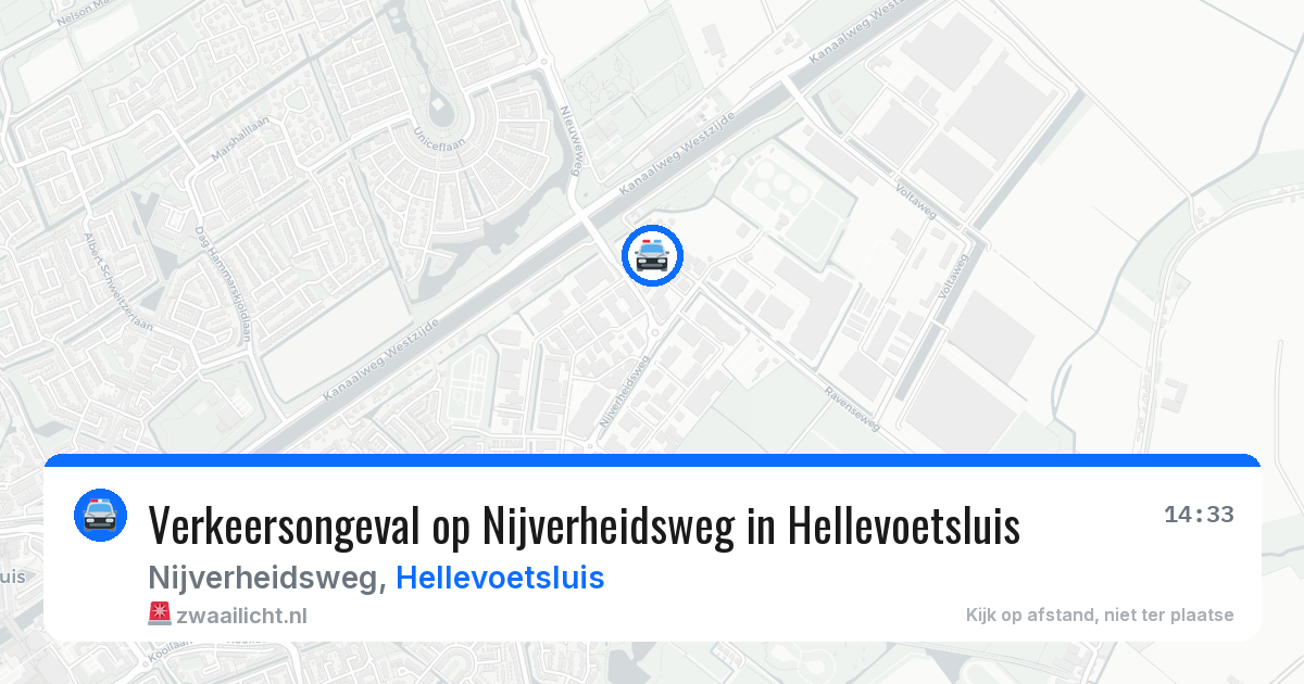 Verkeersongeval op Nijverheidsweg in Hellevoetsluis — 17 mrt 2026