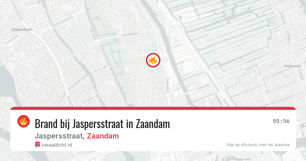 Brand bij Jaspersstraat in Zaandam — 17 jan 2026