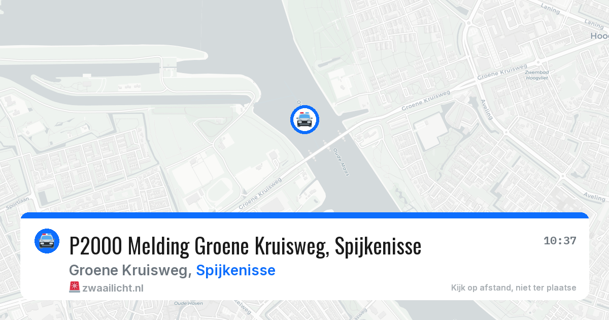 P2000 Melding Groene Kruisweg, Spijkenisse — 27 mei 2026