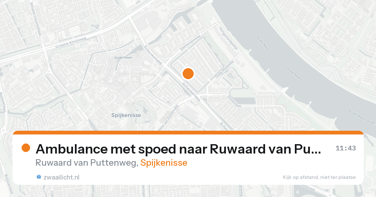 Ambulance met spoed naar Ruwaard van Puttenweg in Spijkenisse — 4 jul 2026