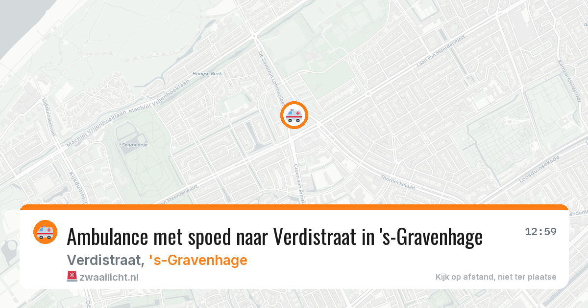 Ambulance met spoed naar Verdistraat in 's-Gravenhage — 26 apr 2026