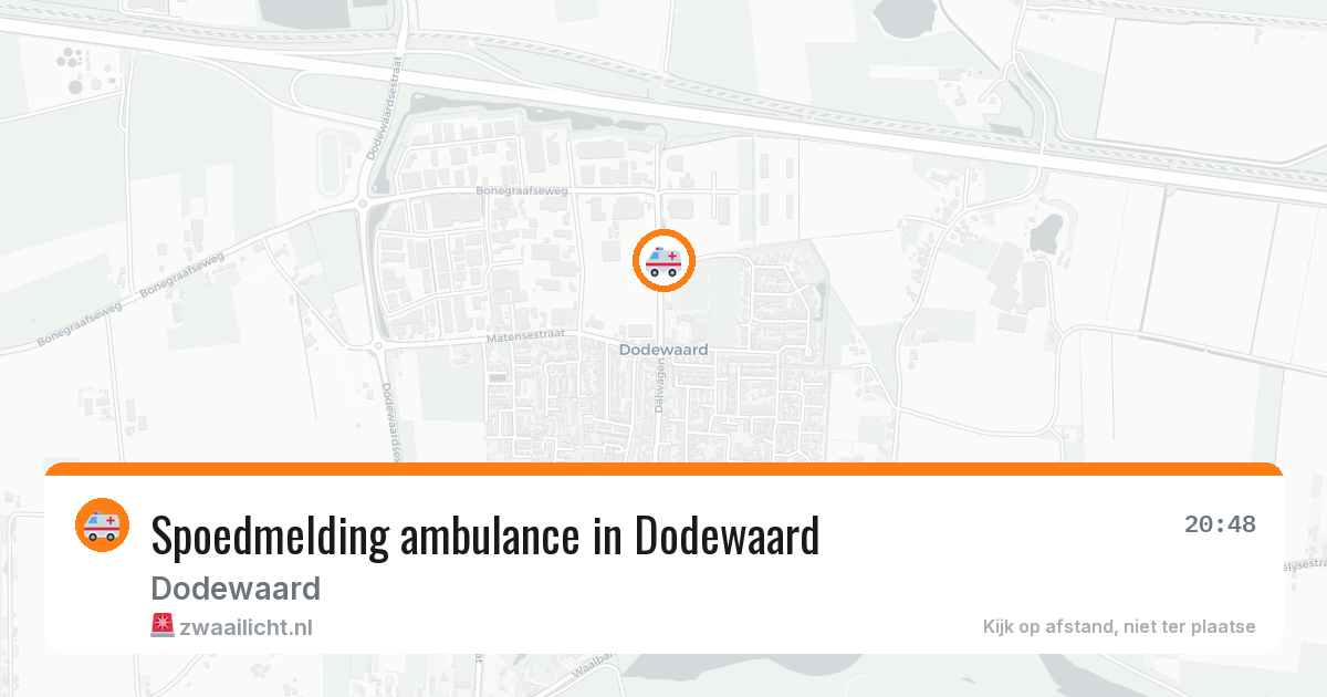 Spoedmelding ambulance in Dodewaard — 13 mei 2026