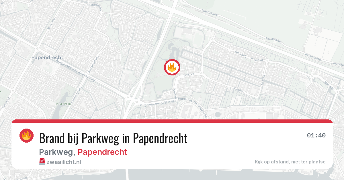 Brand bij Parkweg in Papendrecht — 6 jun 2026