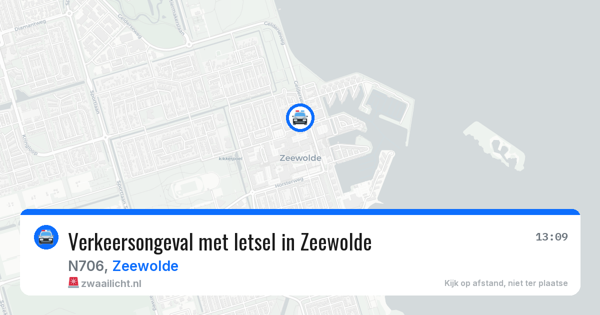 Verkeersongeval met letsel in Zeewolde — 19 apr 2026