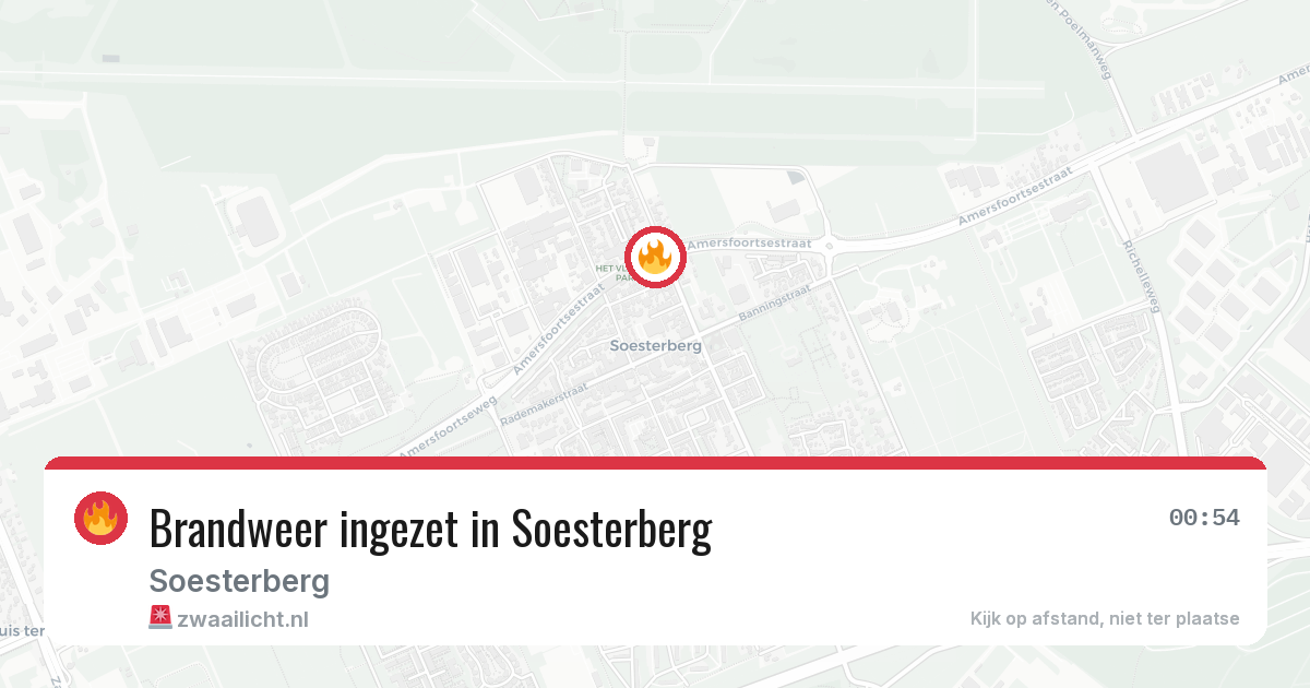 Brandweer ingezet in Soesterberg — 13 mrt 2026 | 🚨 Zwaailicht.nl