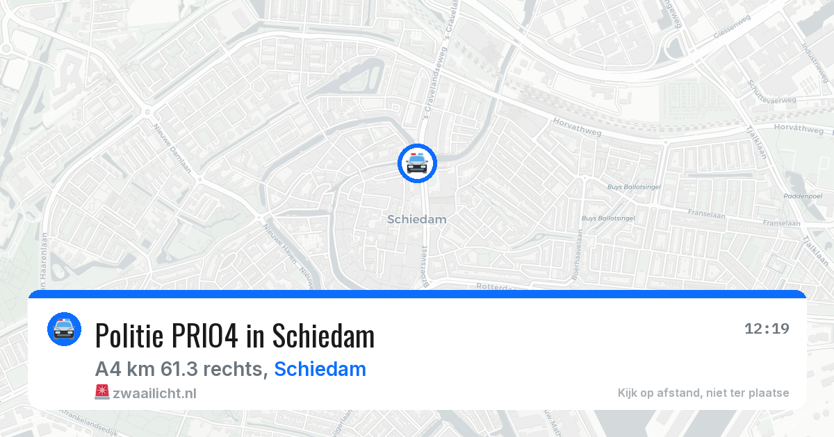 Politie PRIO4 in Schiedam — 26 jun 2026 | 🚨 Zwaailicht.nl