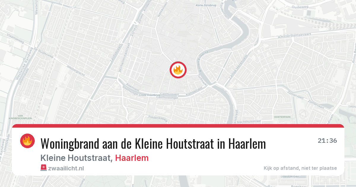 Woningbrand aan de Kleine Houtstraat in Haarlem — 30 jul 2026