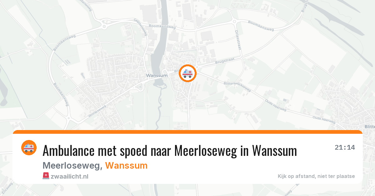 Ambulance met spoed naar Meerloseweg in Wanssum — 11 jun 2026