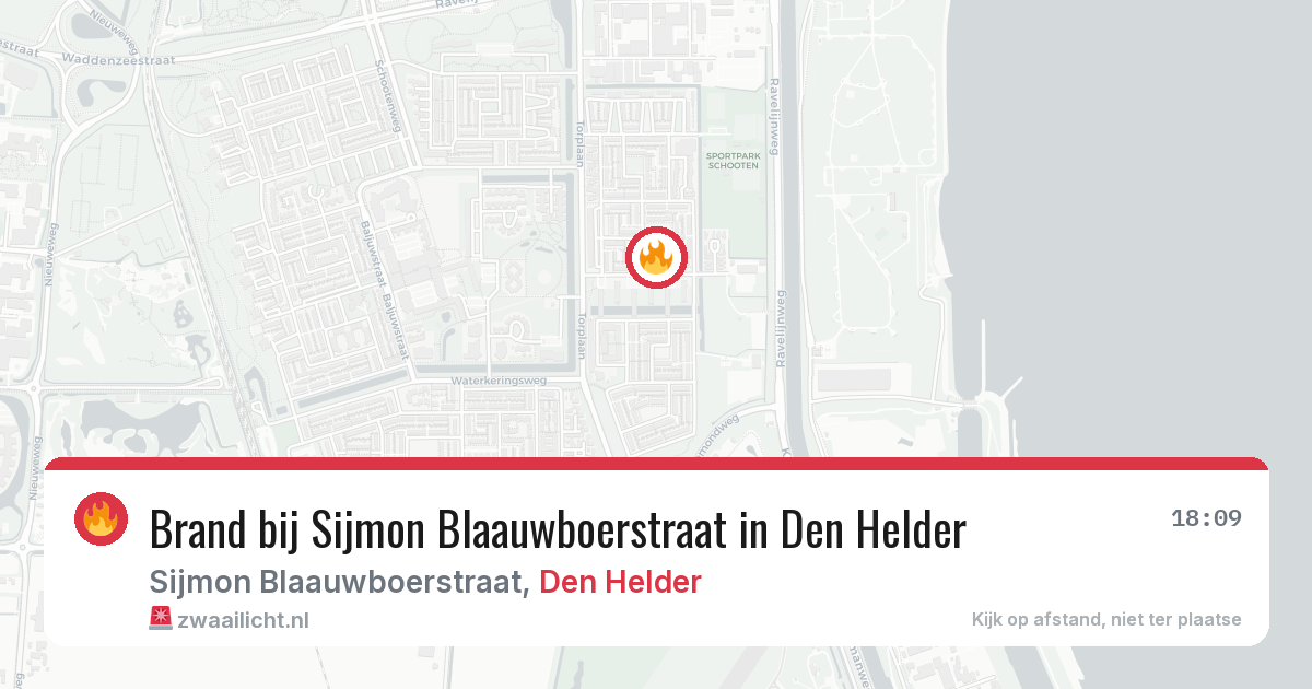 Brand bij Sijmon Blaauwboerstraat in Den Helder — 31 mei 2026